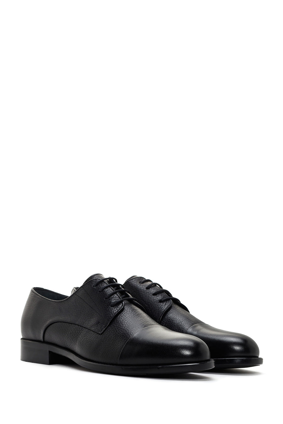 Men's Black Laced Leather Classic Shoes
