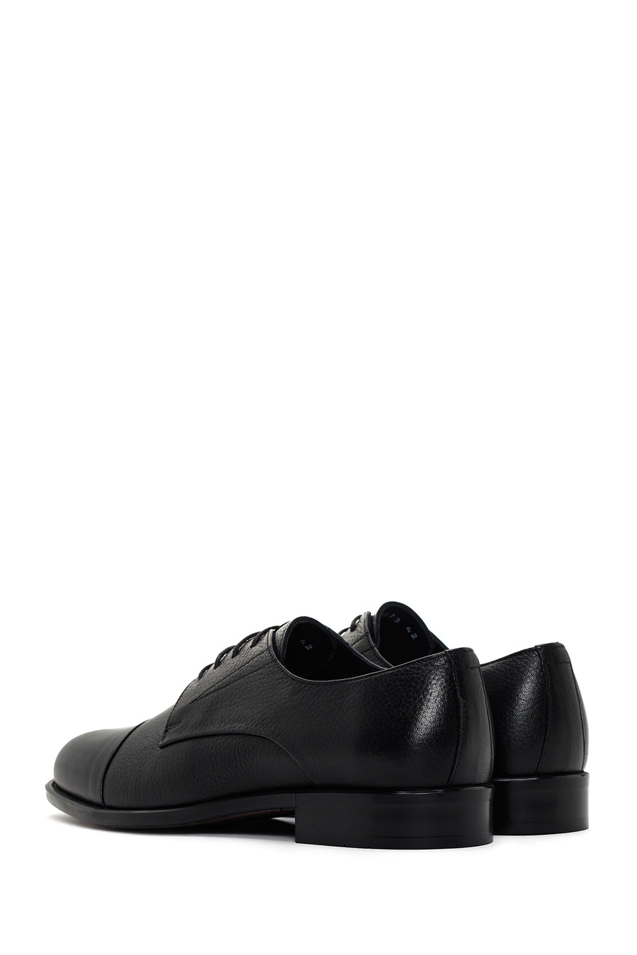 Men's Black Laced Leather Classic Shoes