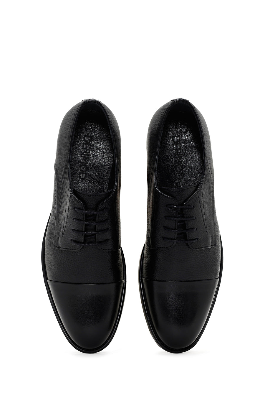 Men's Black Laced Leather Classic Shoes