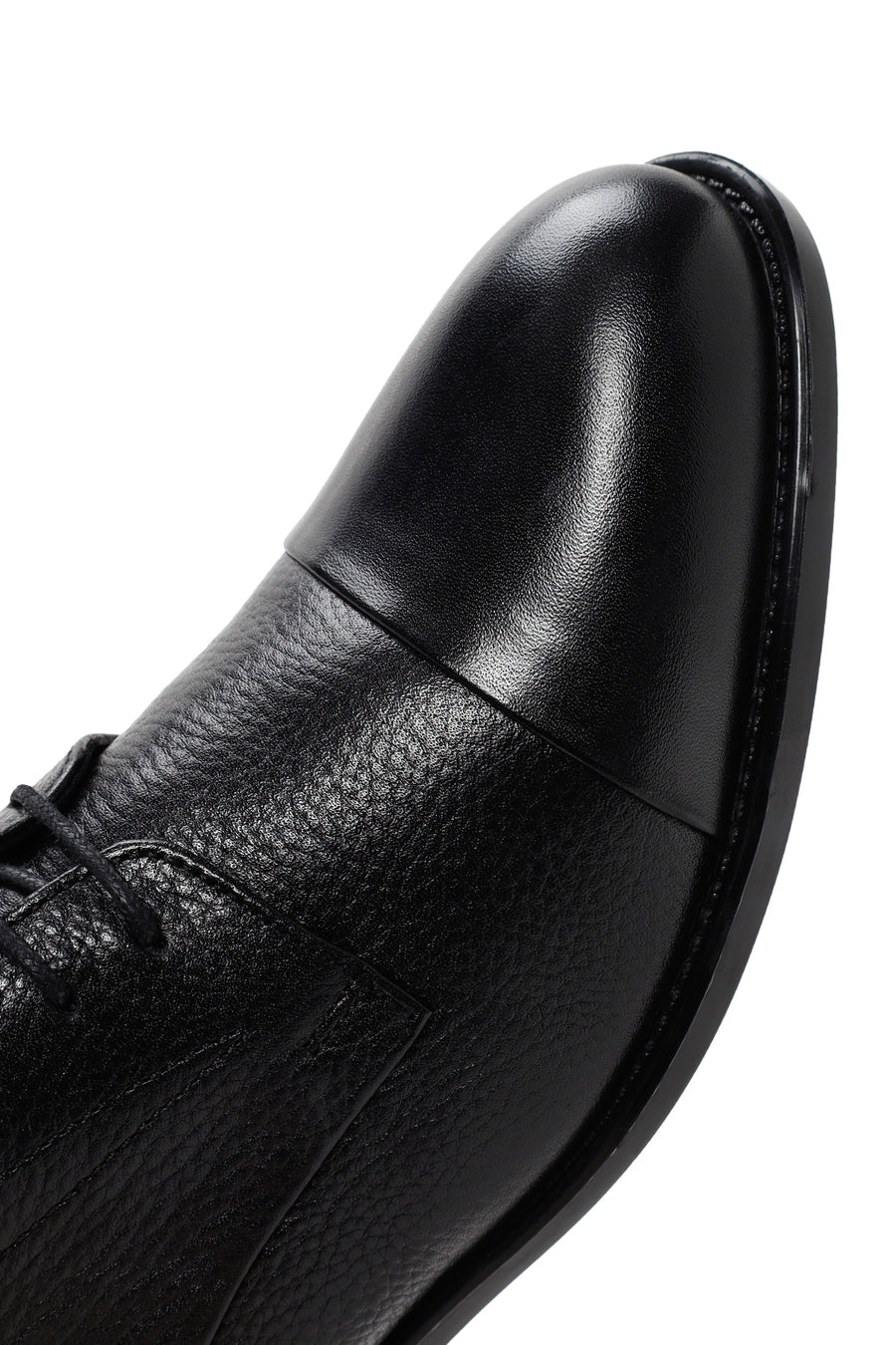 Men's Black Laced Leather Classic Shoes