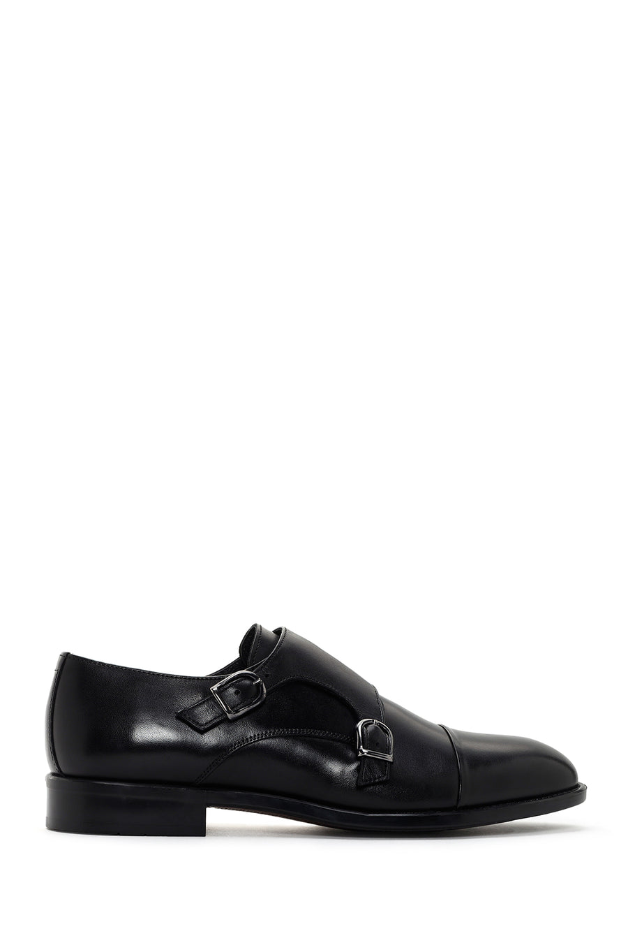 Men's Black Leather Monk Shoes 24SFD621518 | Derimod