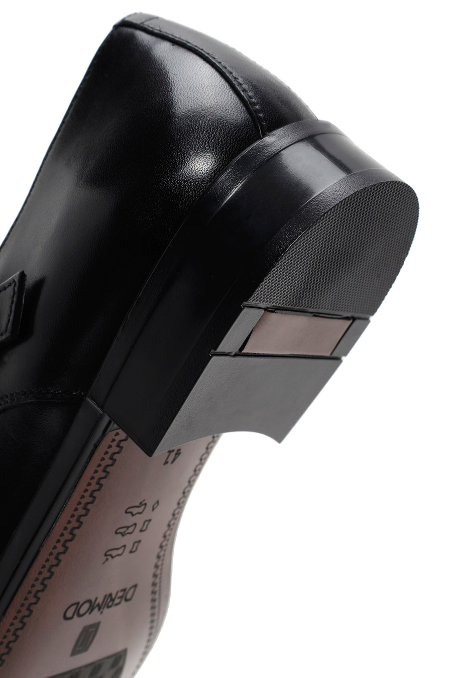 Men's Black Leather Monk Shoes