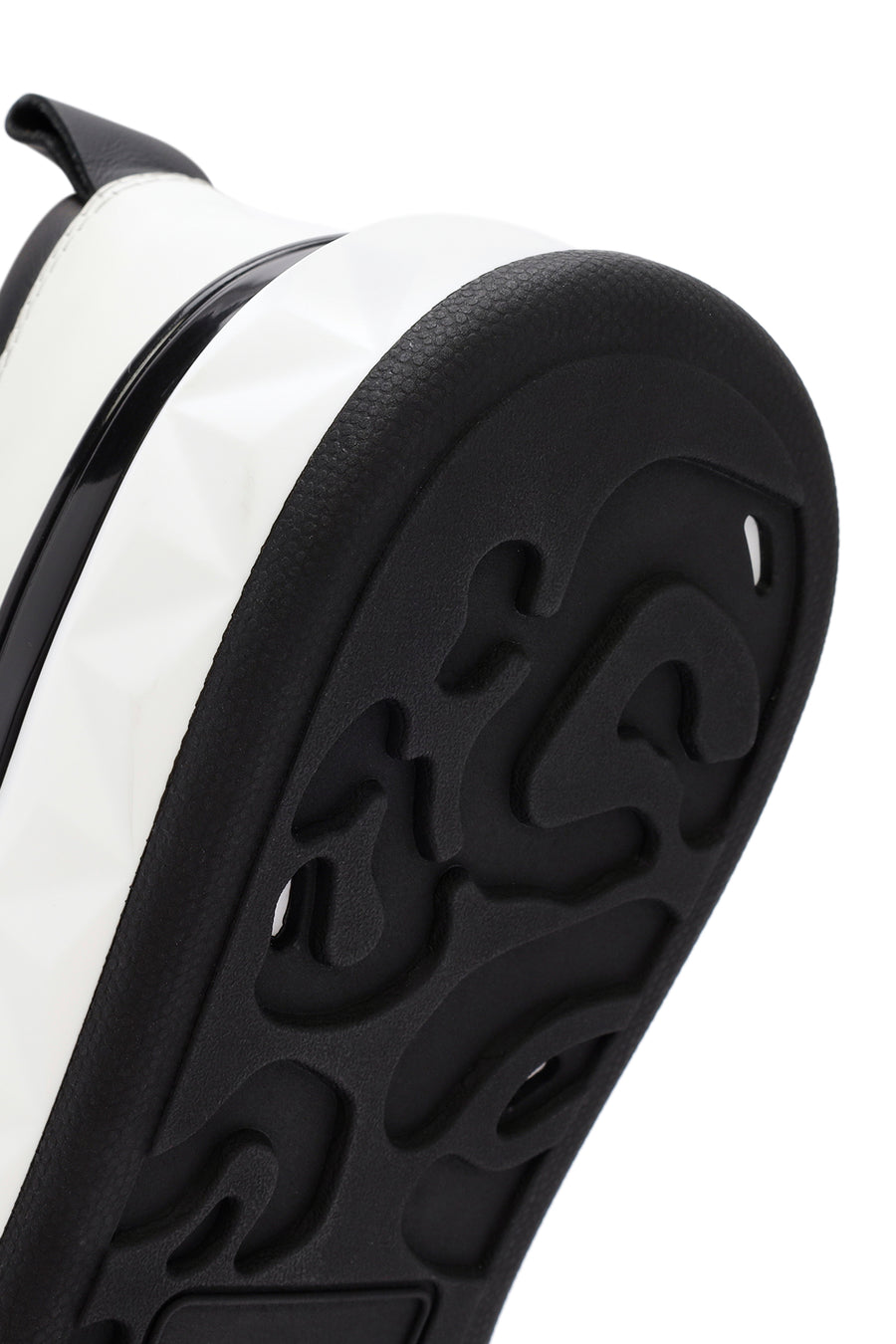 Men's White Thick Sole Lace Up Leather Sneaker
