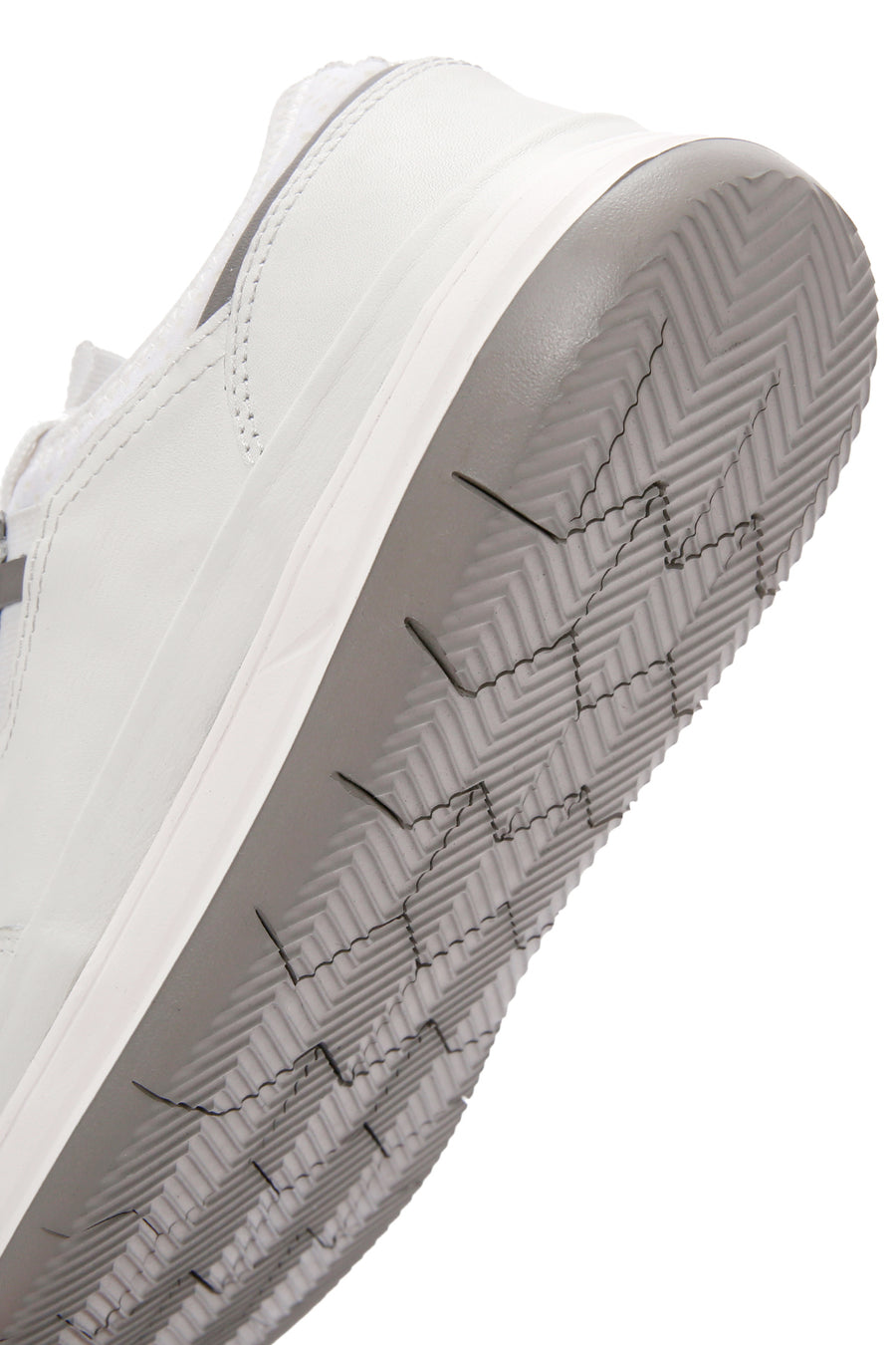 Men's White Lace-Up Leather Sneaker