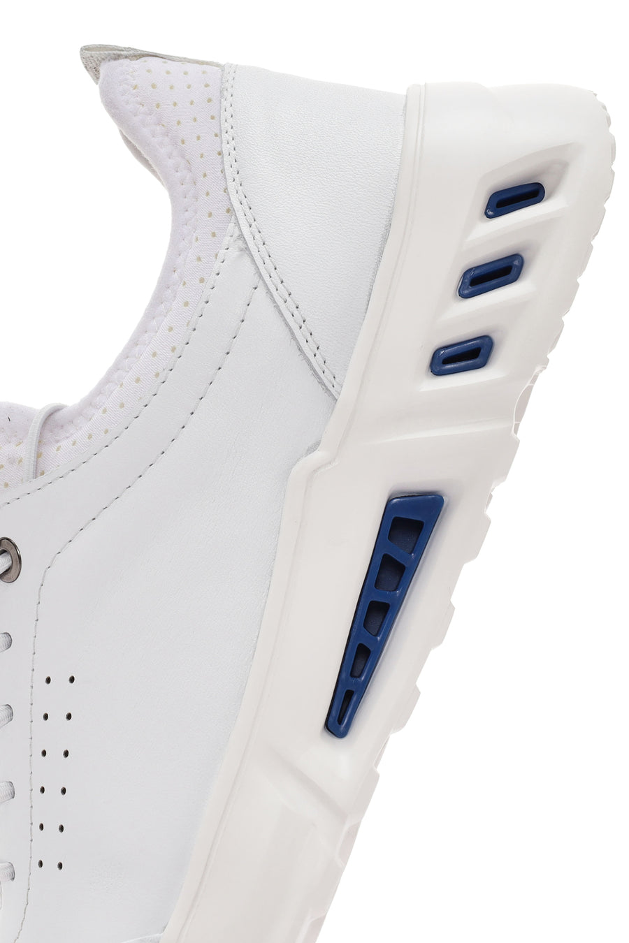Men's White Lace-up Leather Sneaker