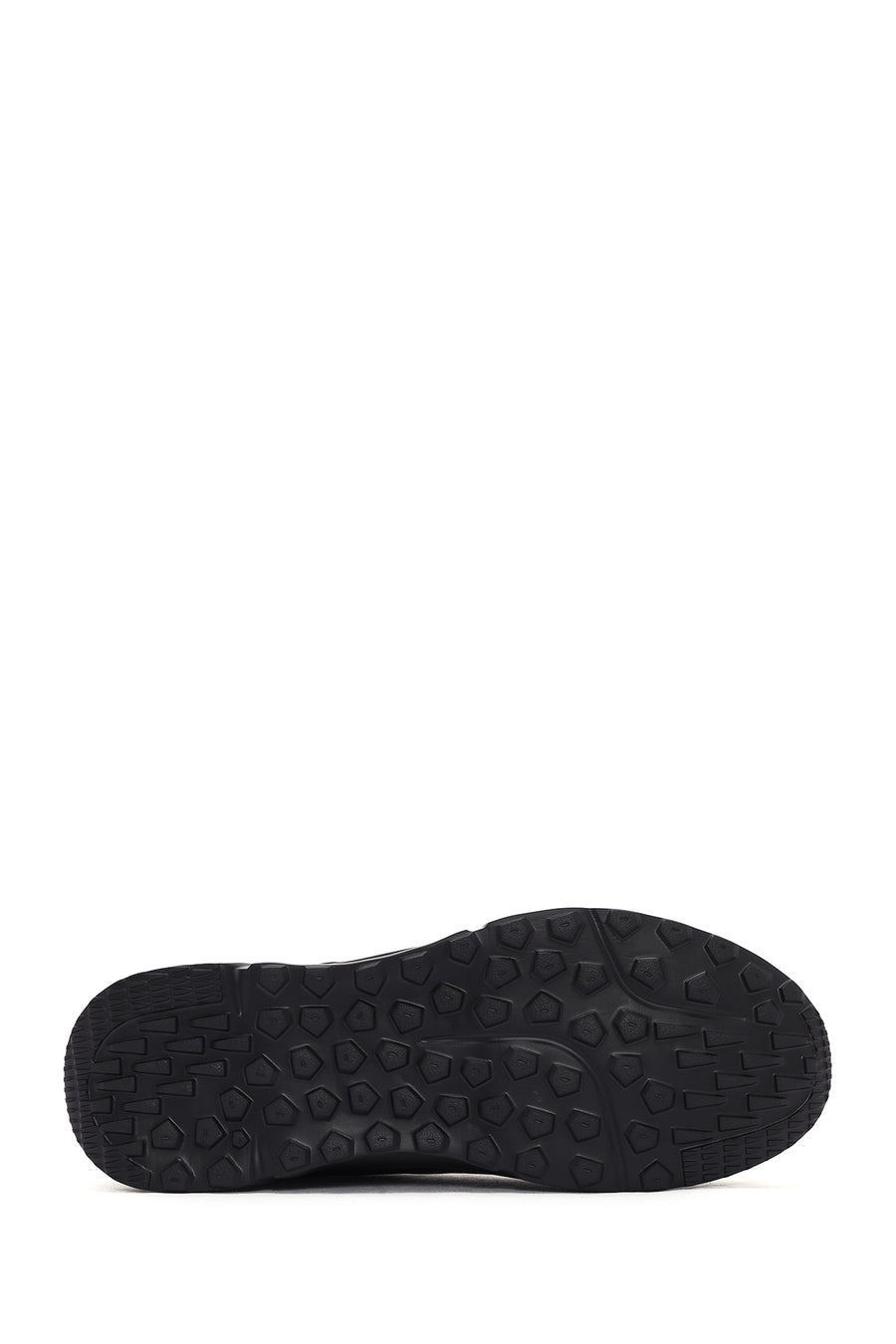 Men's Black Lace-up Leather Sneaker