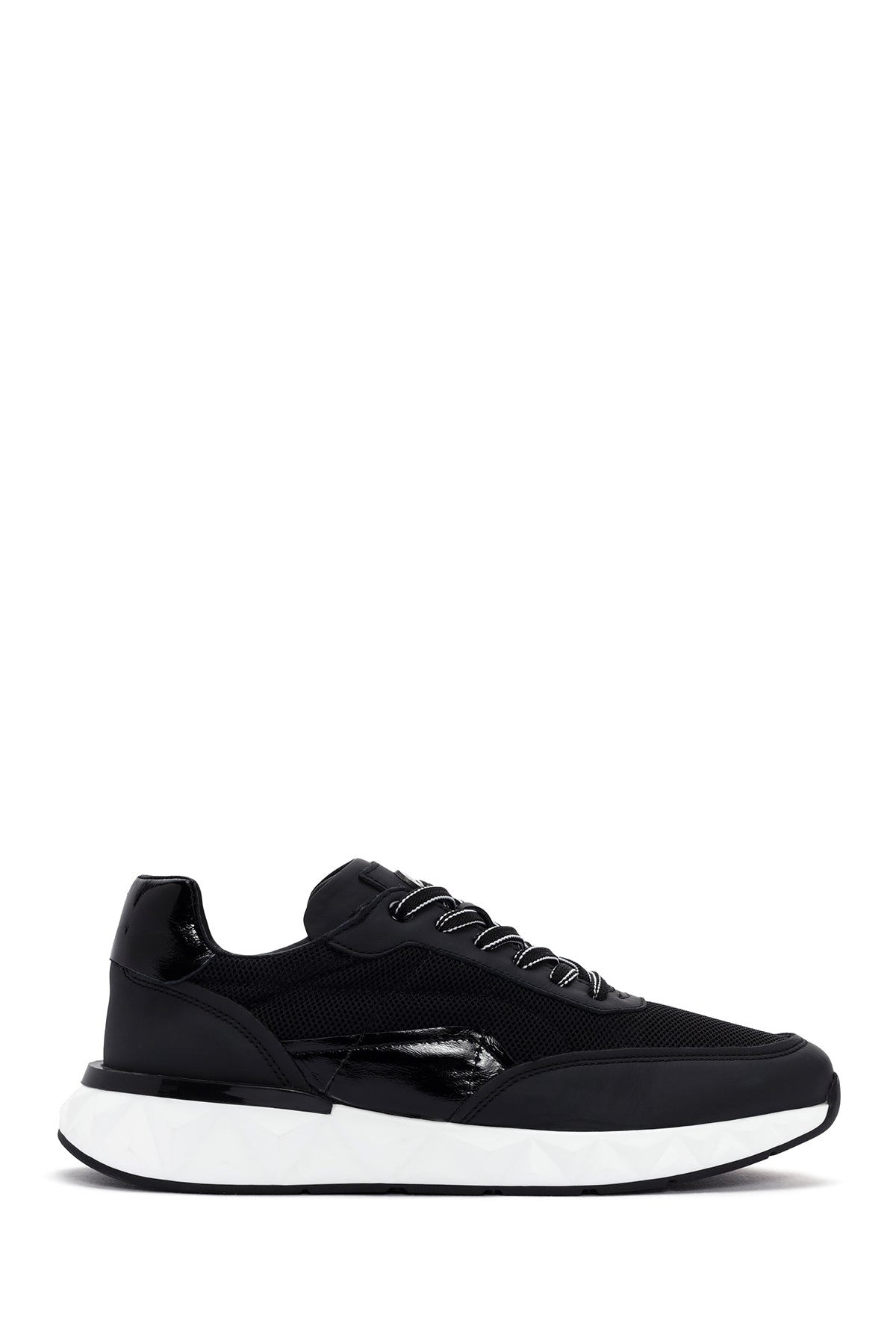 Men's Black Lace-up Leather Sneaker 24SFD623914 | Derimod