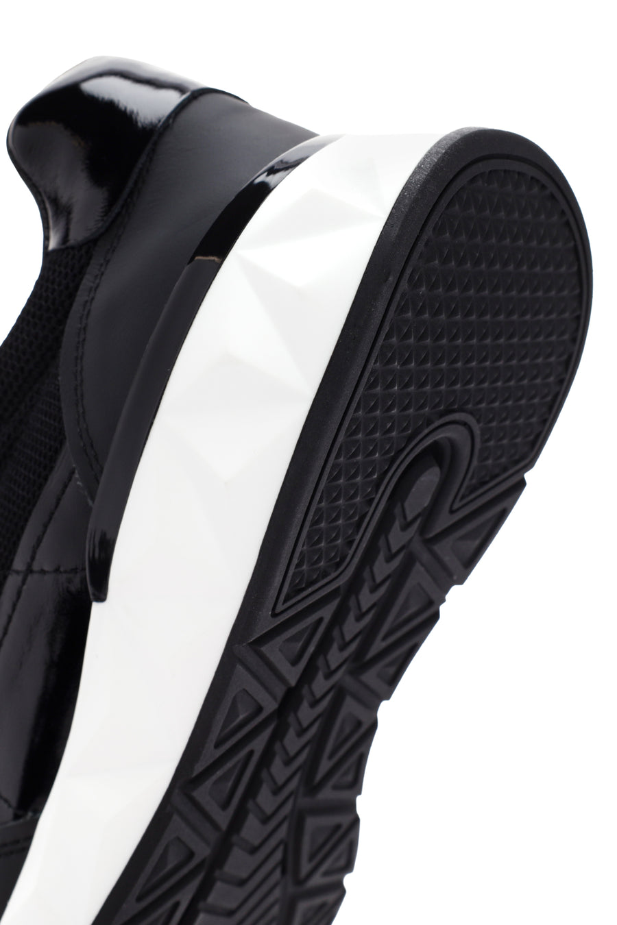 Men's Black Lace-up Leather Sneaker