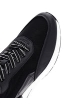 Men's Black Lace-up Leather Sneaker | Derimod