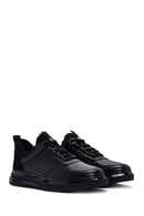 Men's Black Lace-up Leather Sneaker | Derimod