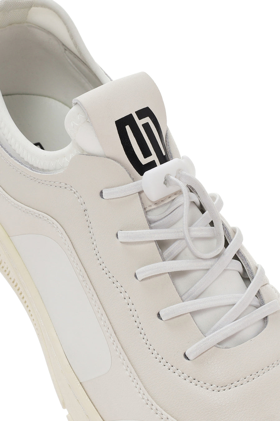 Men's White Lace-up Leather Sneaker