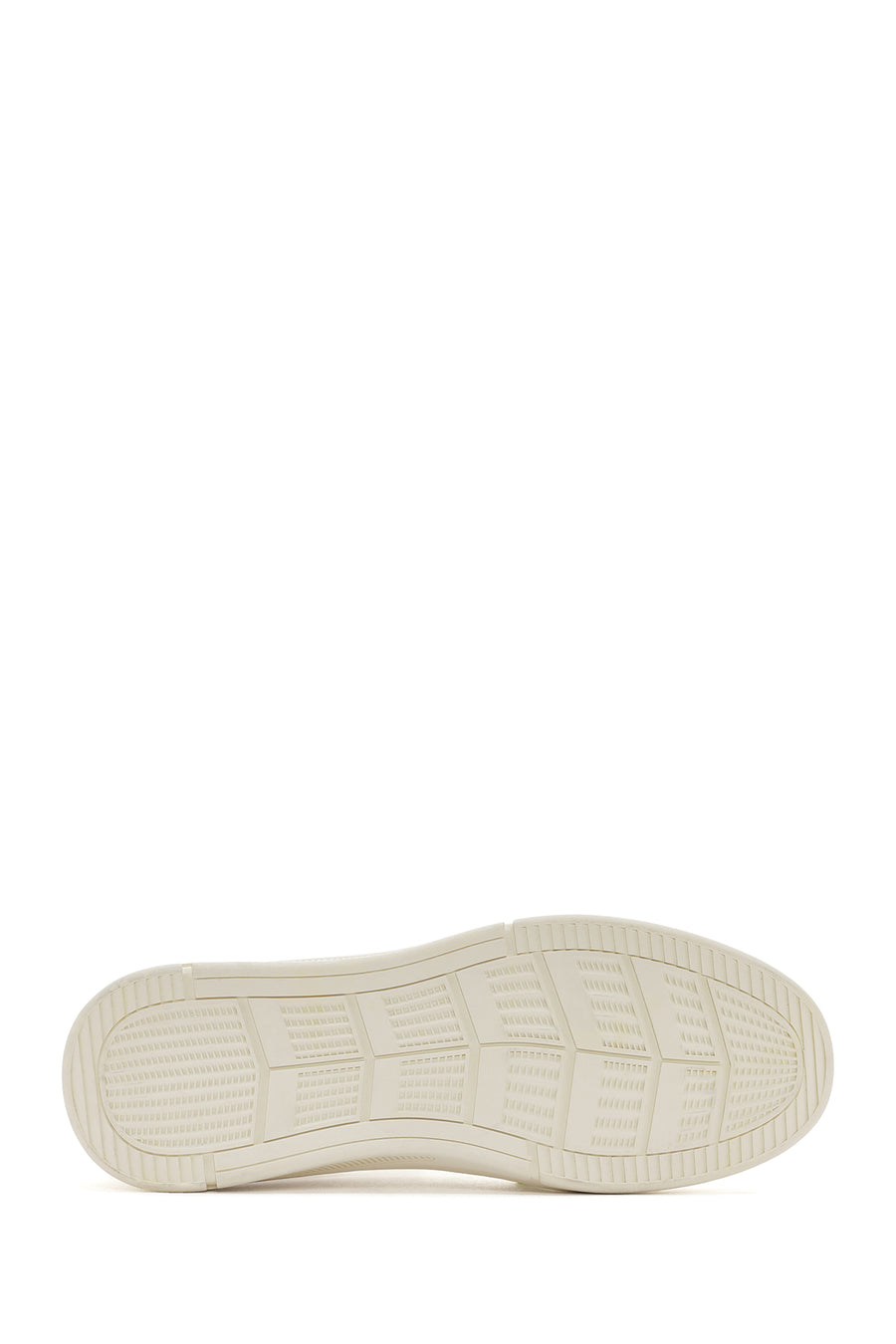 Men's White Lace-up Leather Sneaker