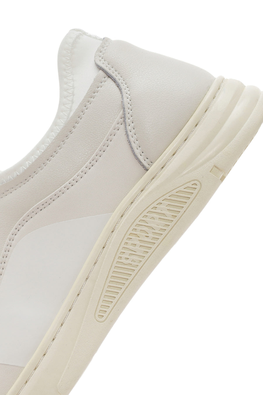 Men's White Lace-up Leather Sneaker