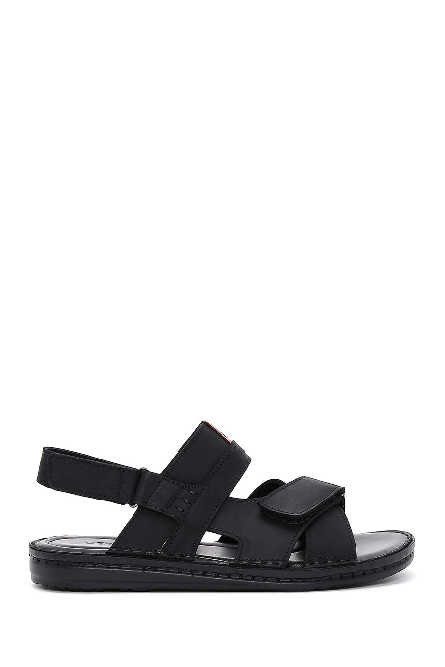 Men's Black Leather Sandals 24SFD625018 | Derimod