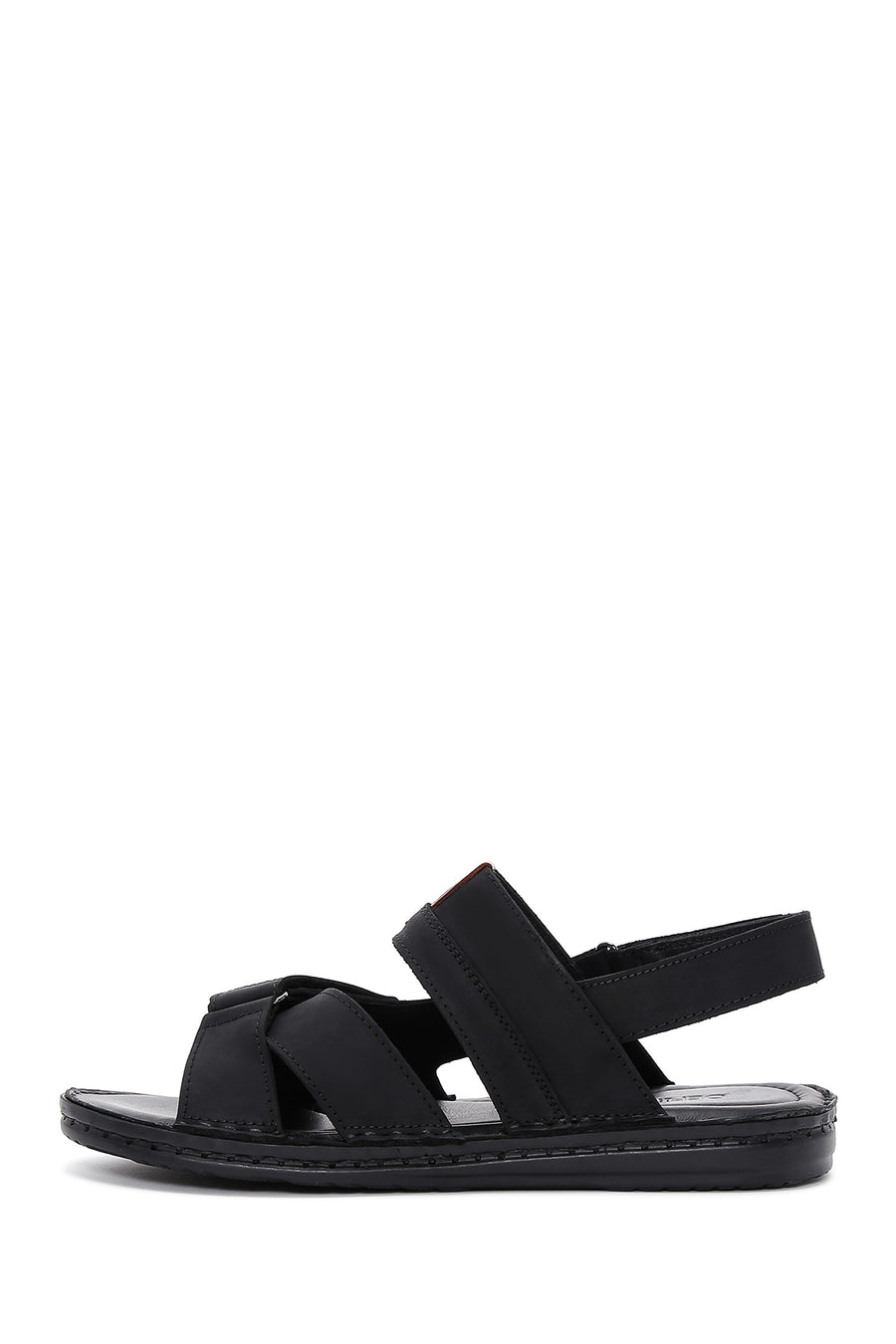 Men's Black Leather Sandals
