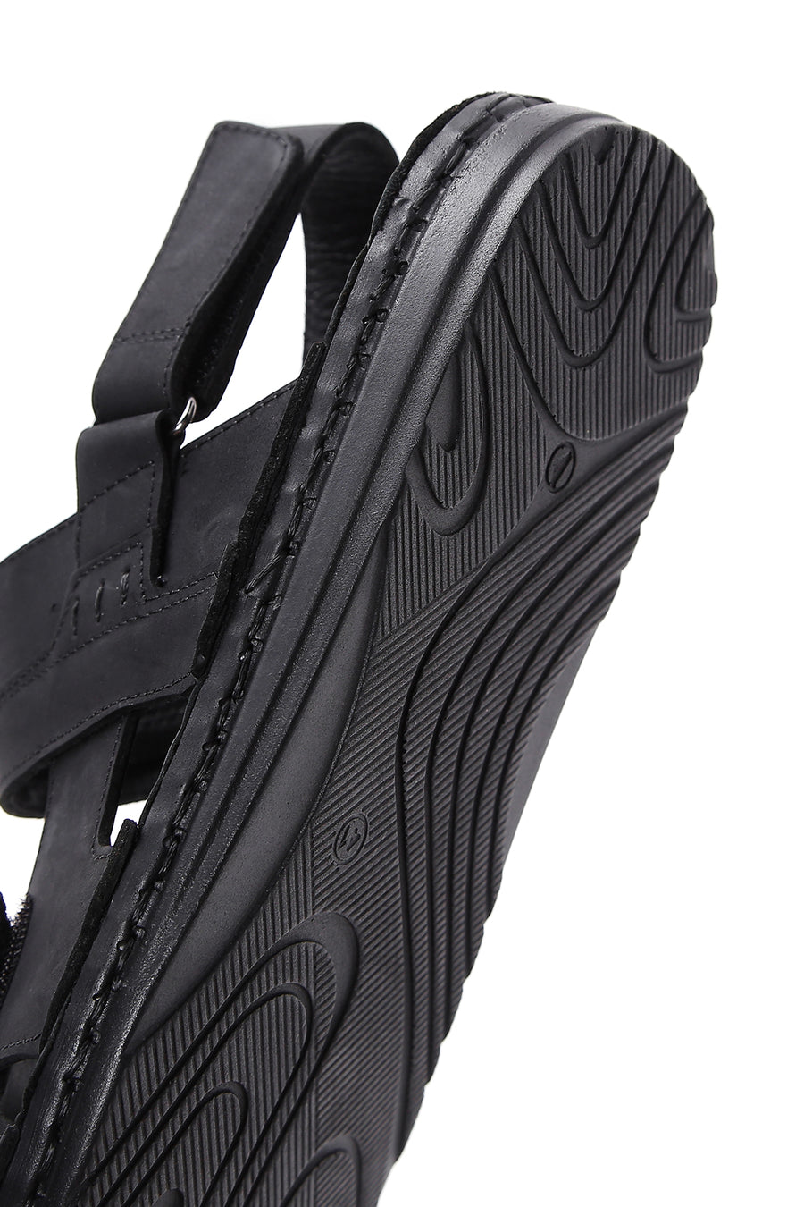 Men's Black Leather Sandals