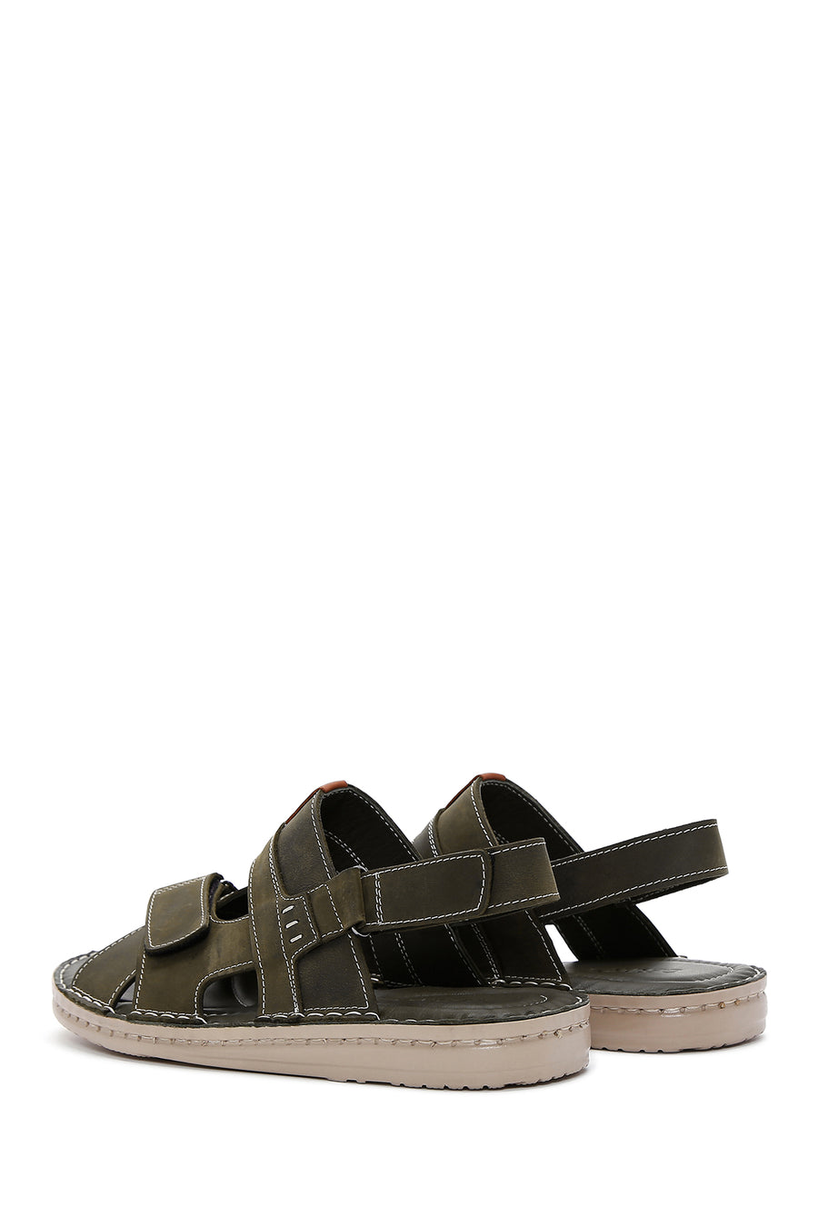 Men's Khaki Leather Sandals