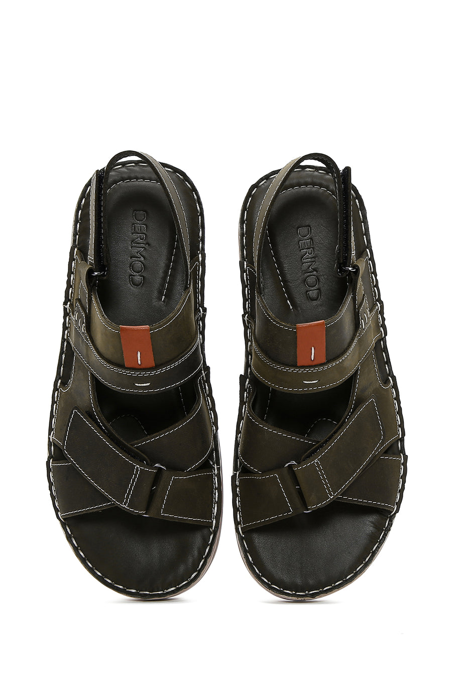 Men's Khaki Leather Sandals