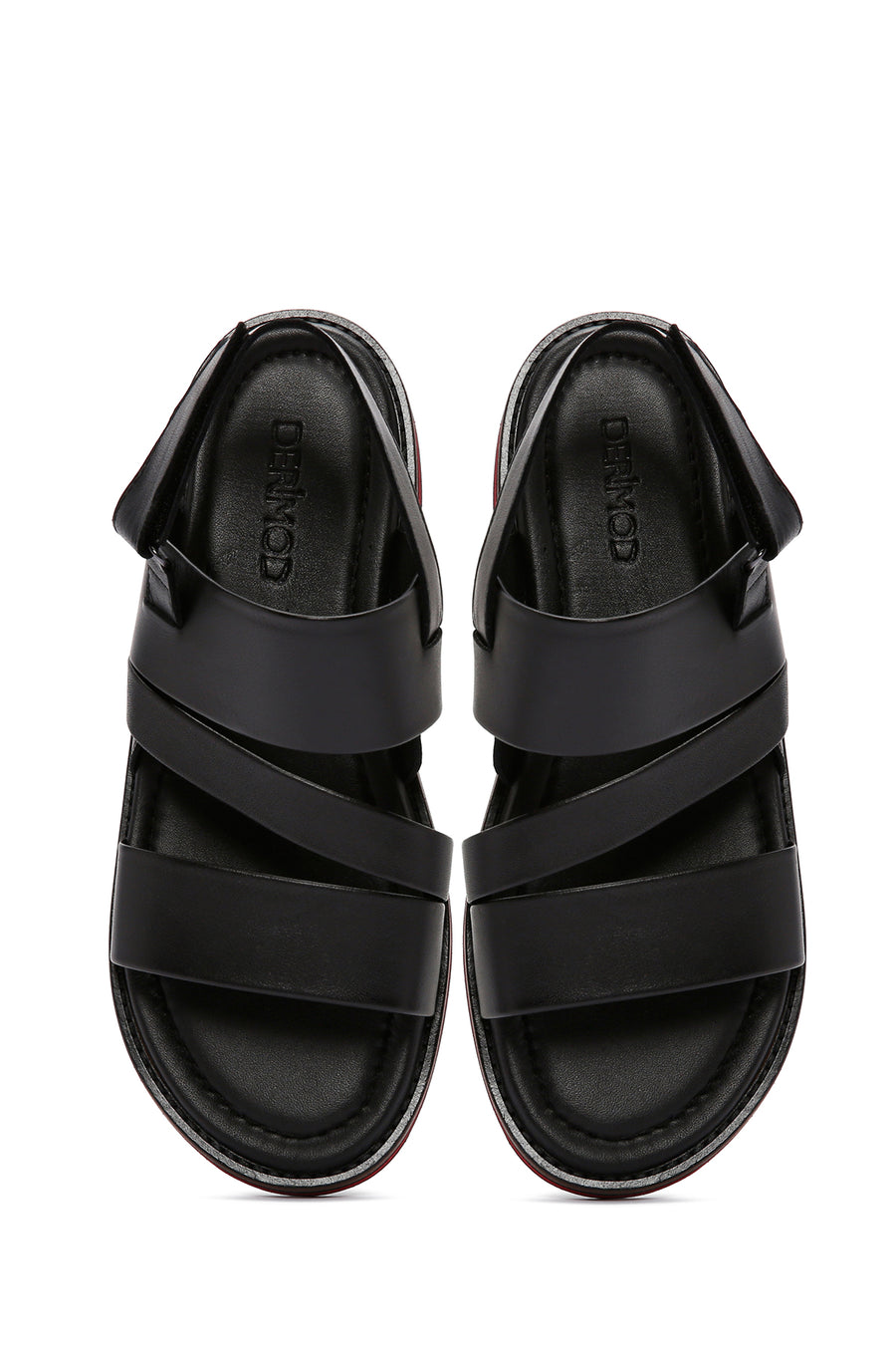 Men's Black Leather Sandals