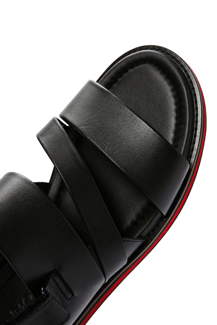 Men's Black Leather Sandals