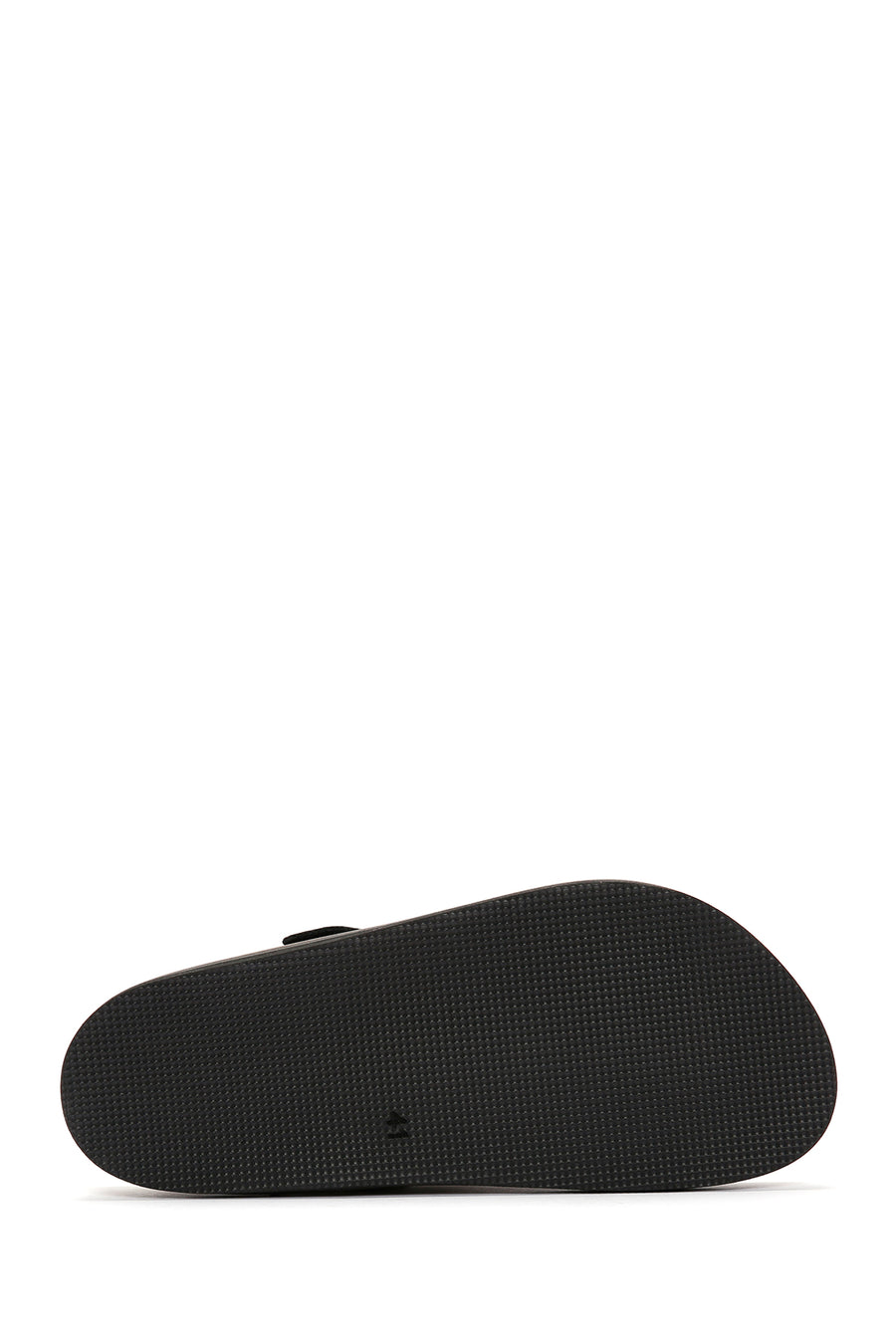 Men's Black Flip Flop Nubuck Leather Slippers