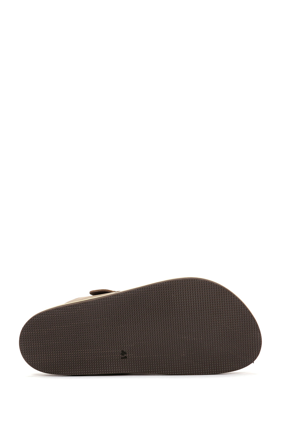 Men's Beige Flip Flop Nubuck Leather Slippers