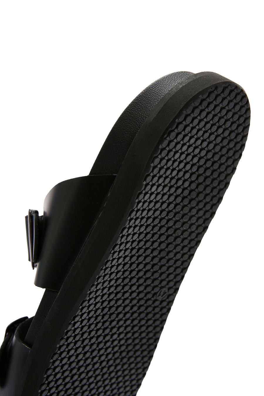 Men's Black Leather Slippers