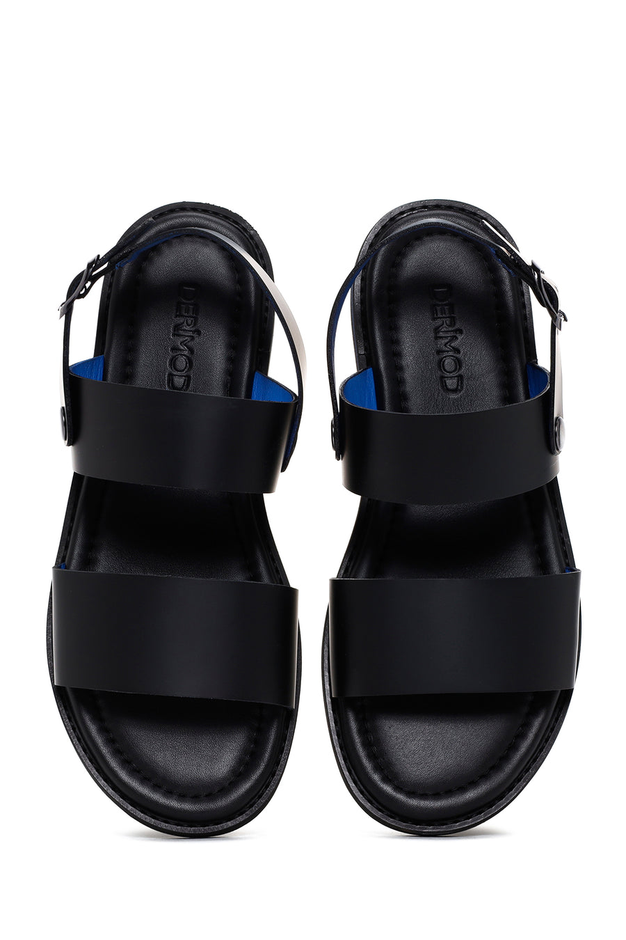 Men's Black Leather Sandals