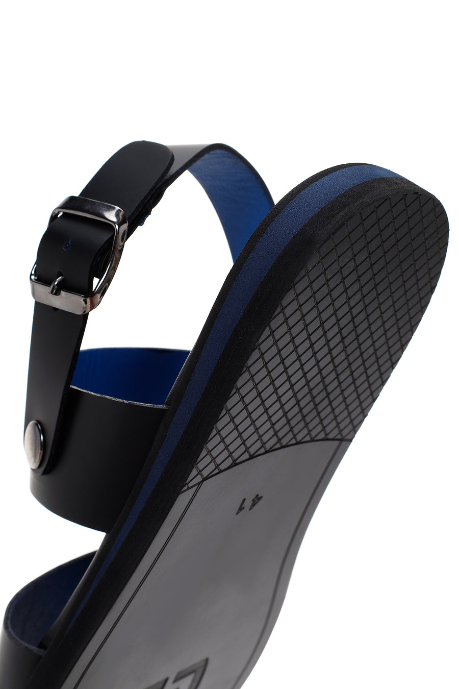 Men's Black Leather Sandals