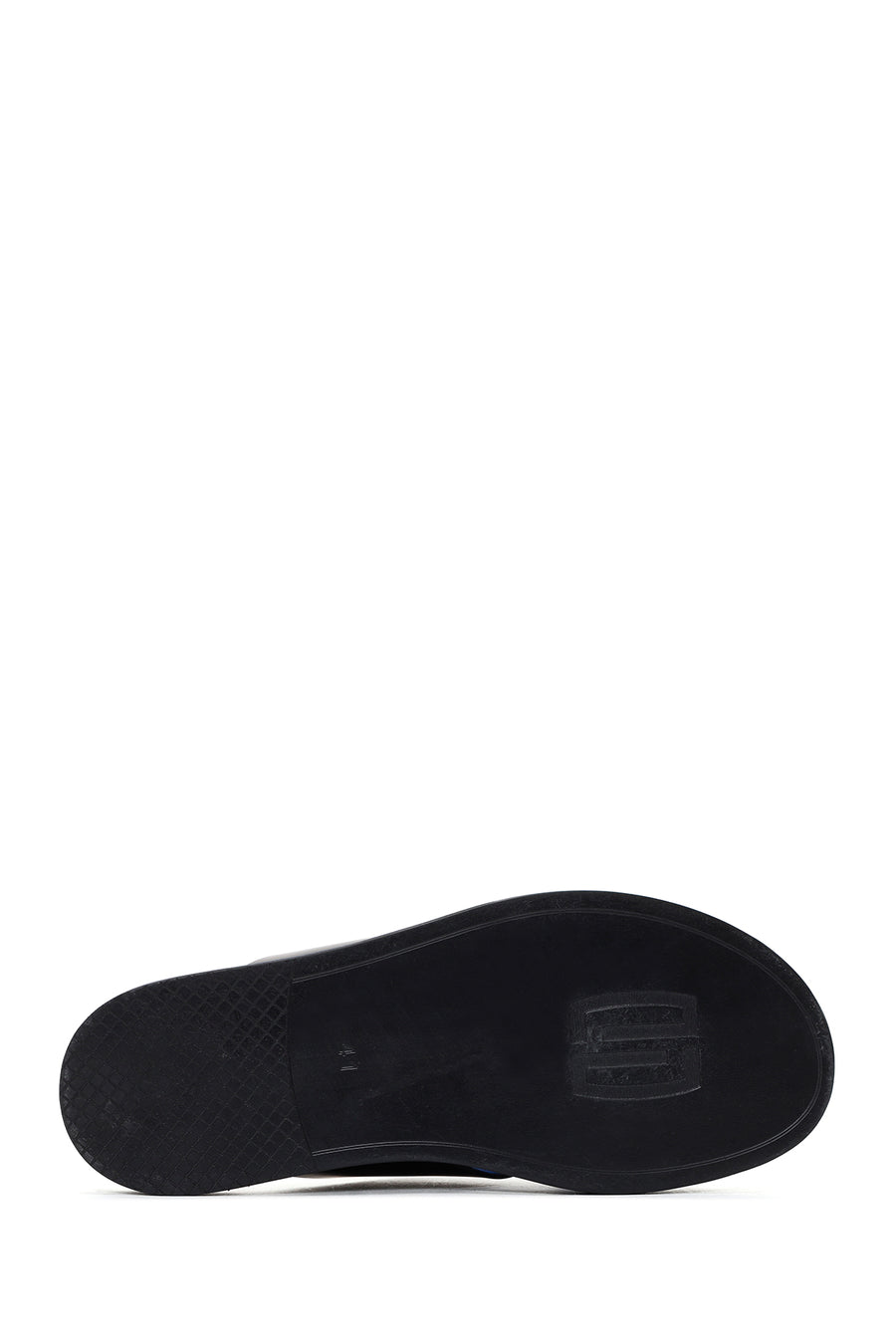 Men's Black Leather Slippers
