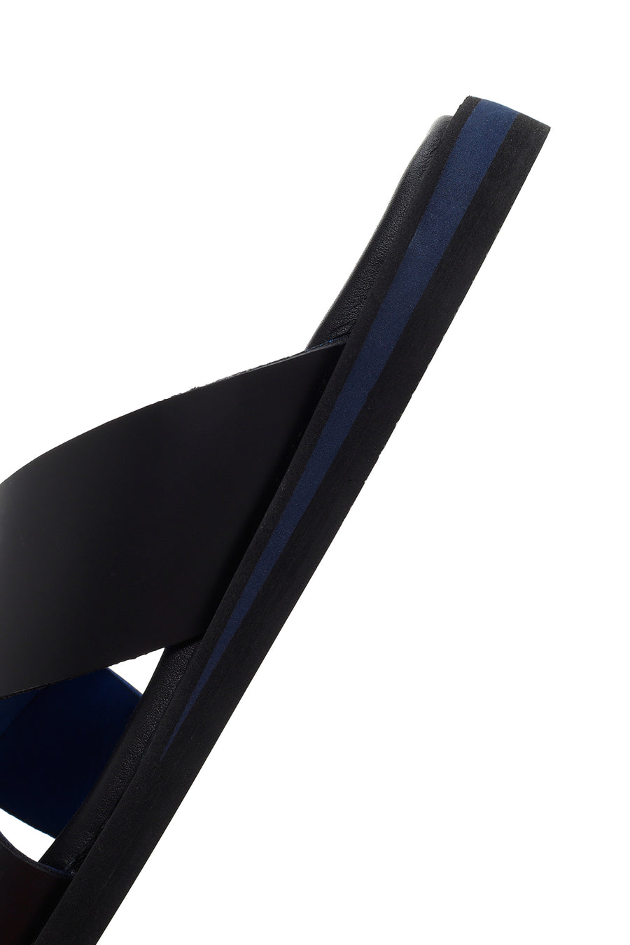 Men's Black Leather Slippers