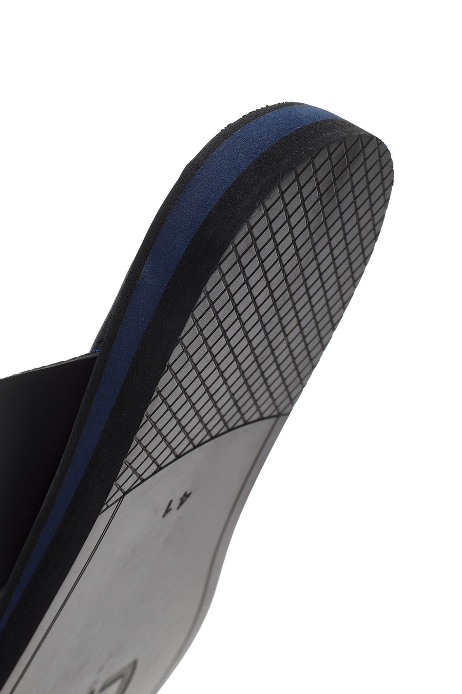 Men's Black Leather Slippers