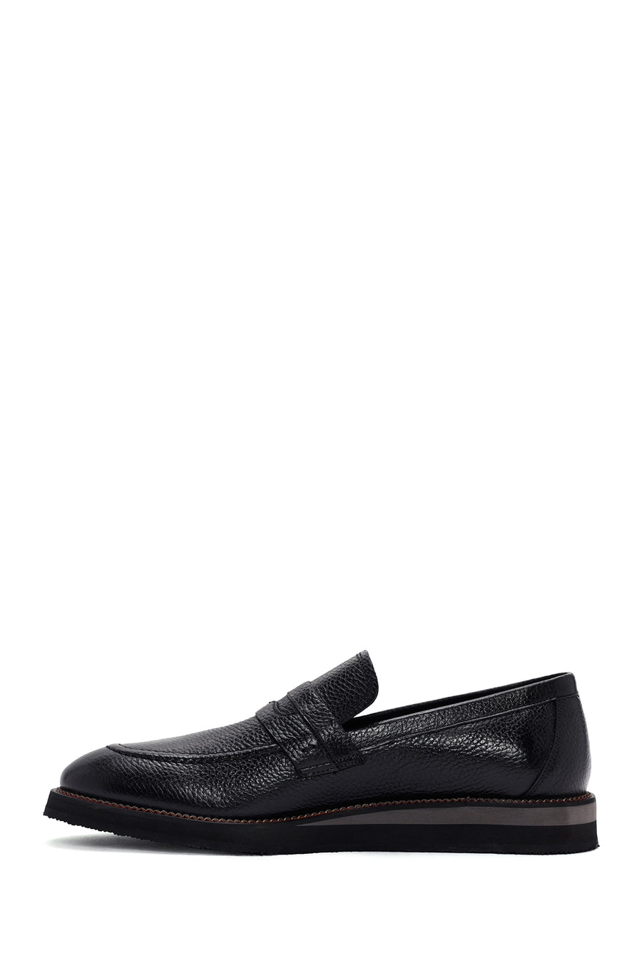 Men's Black Leather Casual Loafer