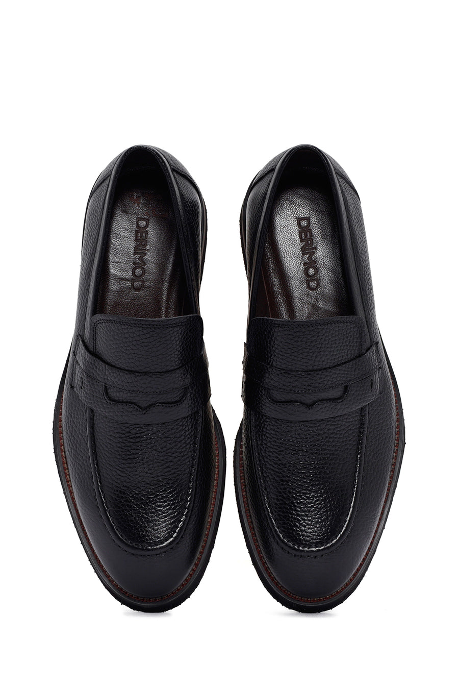 Men's Black Leather Casual Loafer