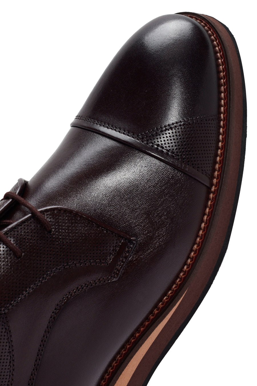 Men's Brown Lace-up Leather Casual Shoes