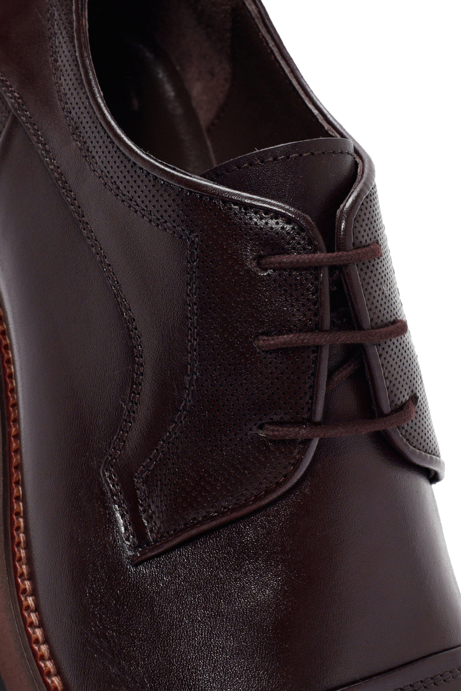 Men's Brown Lace-up Leather Casual Shoes