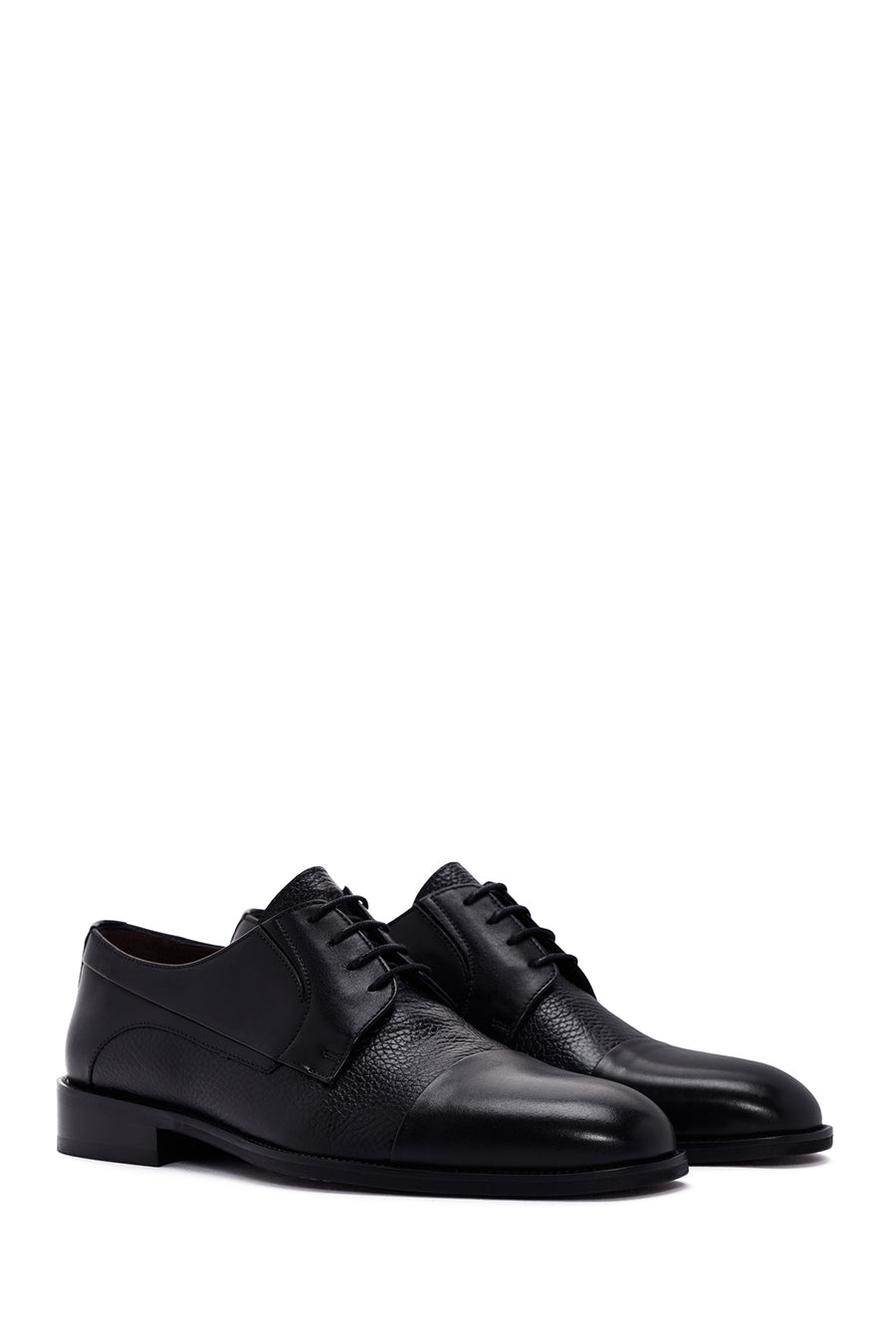 Men's Black Laced Leather Classic Shoes