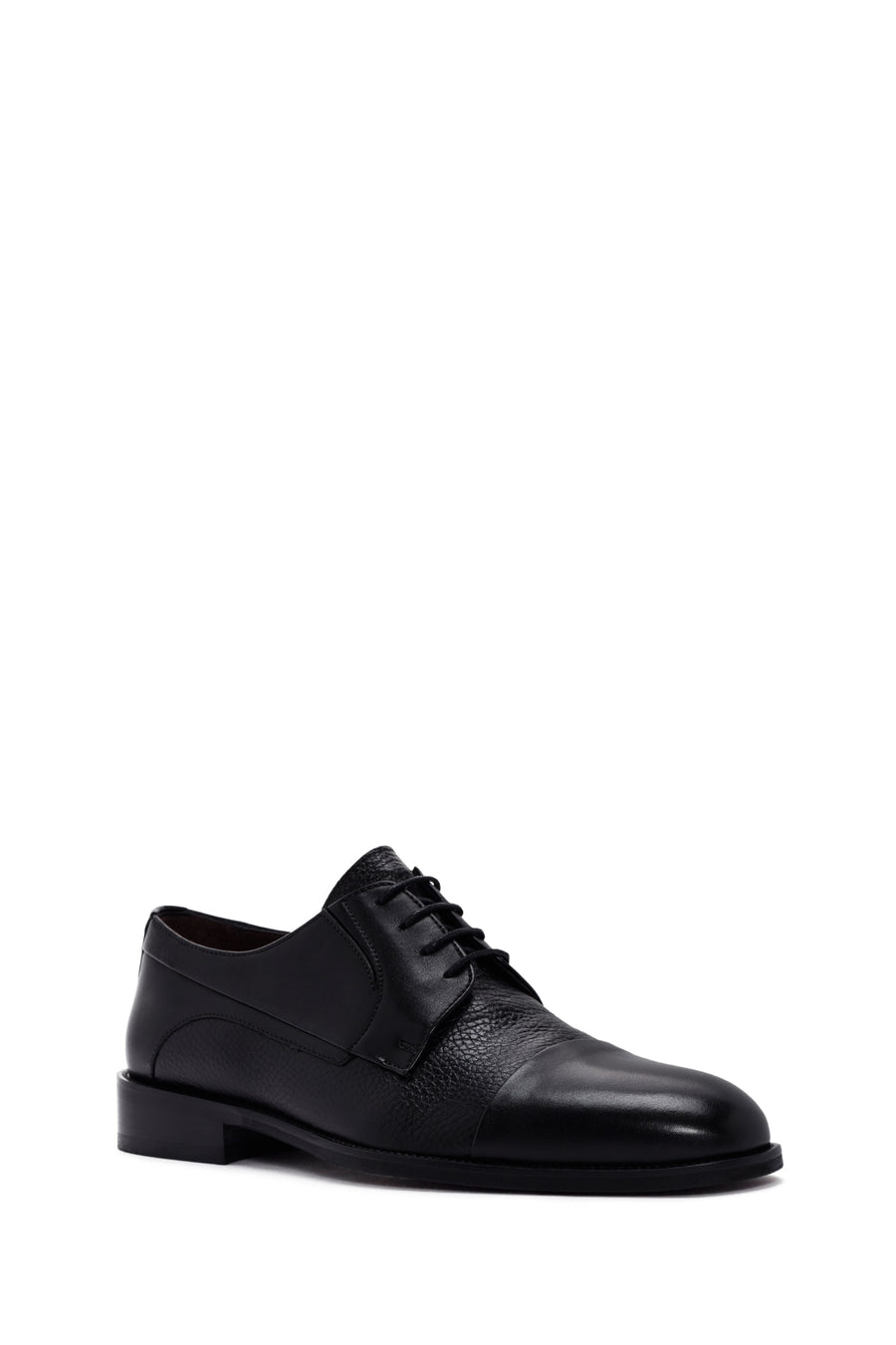 Men's Black Laced Leather Classic Shoes