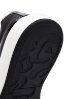 Men's Black Lace-up Patent Leather Sneaker | Derimod