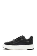 Men's Black Thick Sole Lace Up Leather Sneaker | Derimod