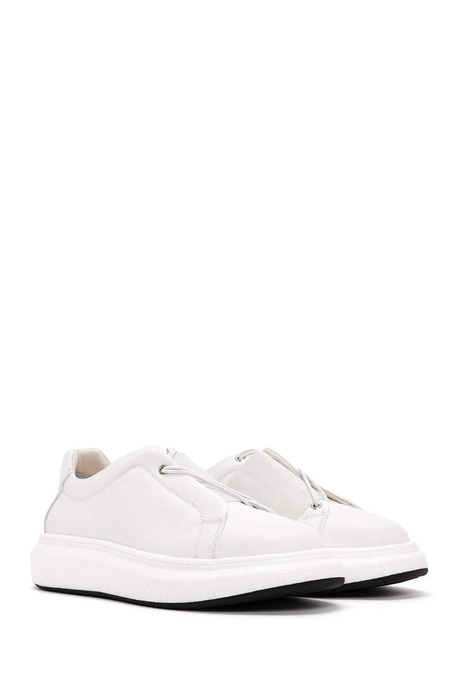 Erkek Beyaz Deri Sneaker