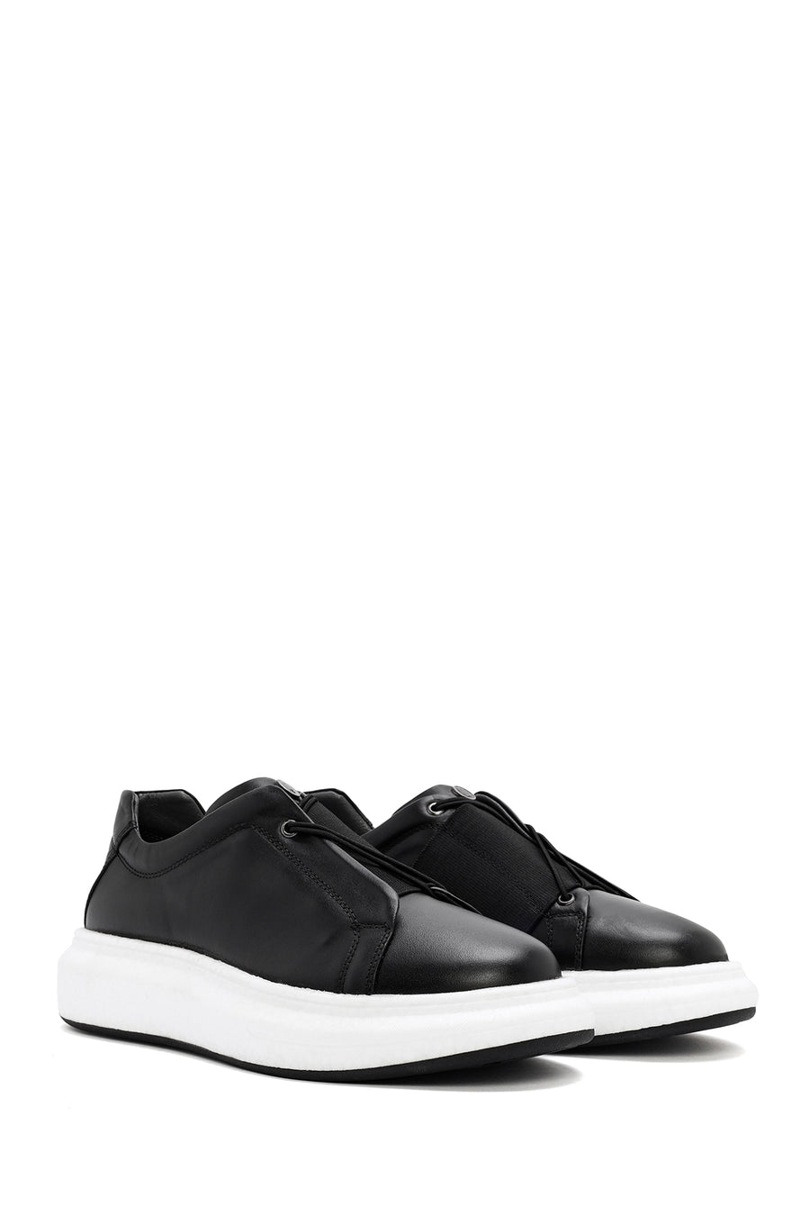 Men's Black Leather Sneaker