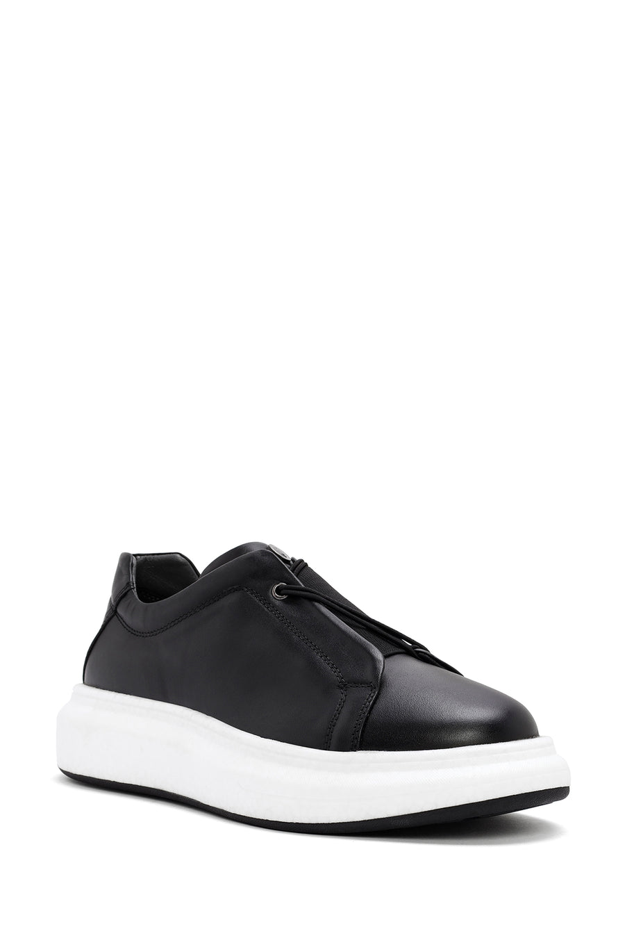 Men's Black Leather Sneaker