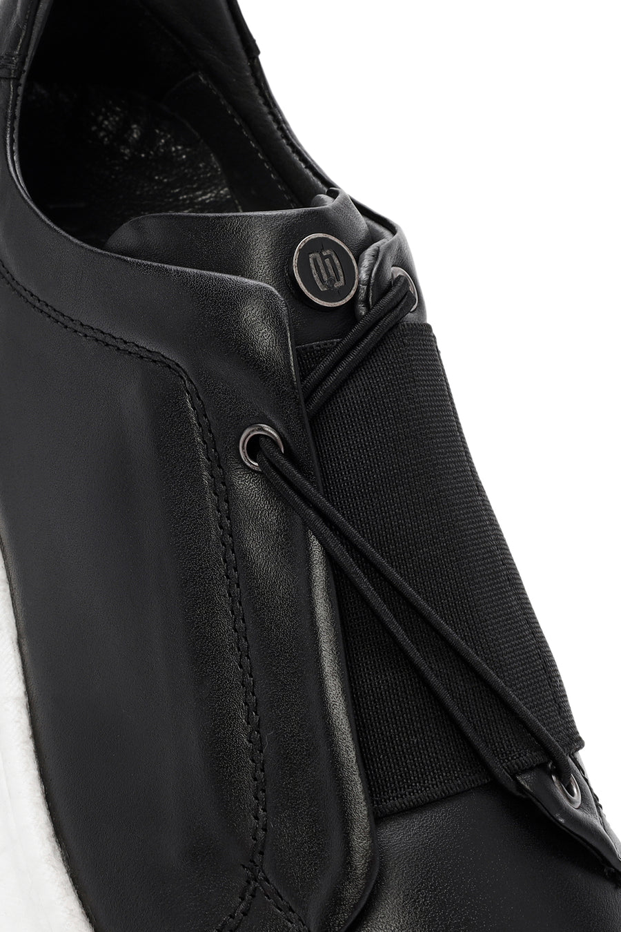 Men's Black Leather Sneaker