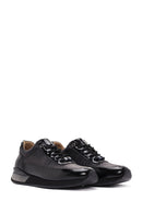 Men's Black Lace-up Leather Sneaker | Derimod