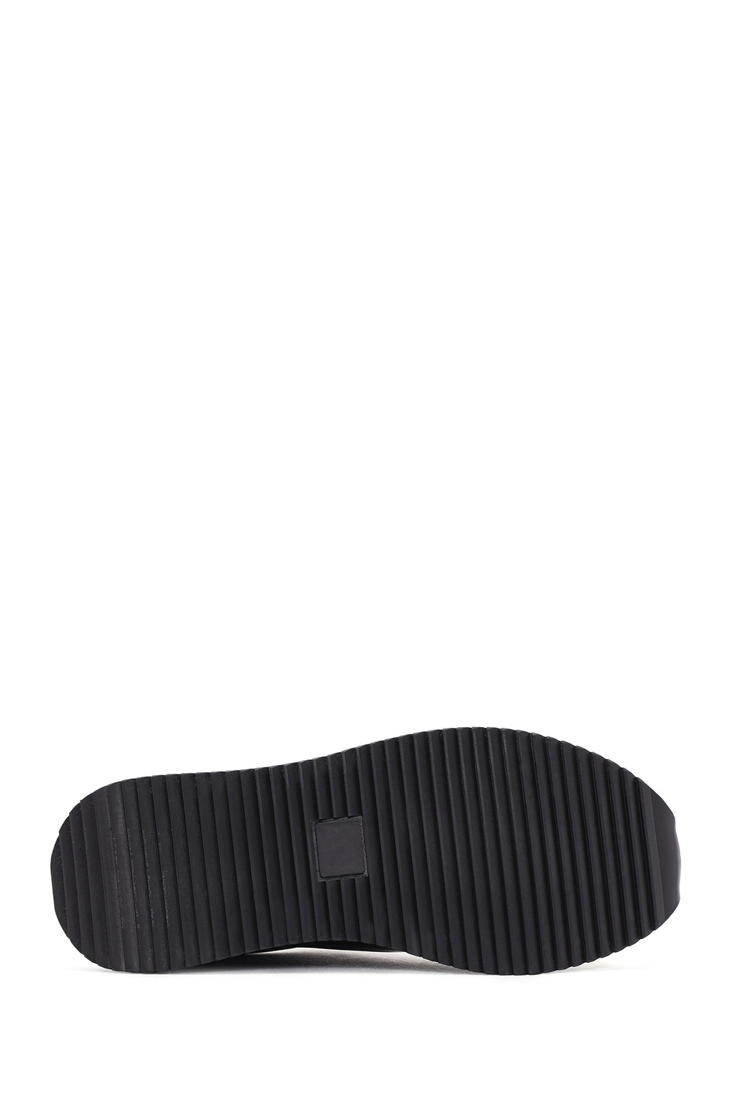 Erkek Siyah Bağcıklı Deri Sneaker