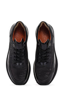 Men's Black Lace-up Leather Sneaker | Derimod