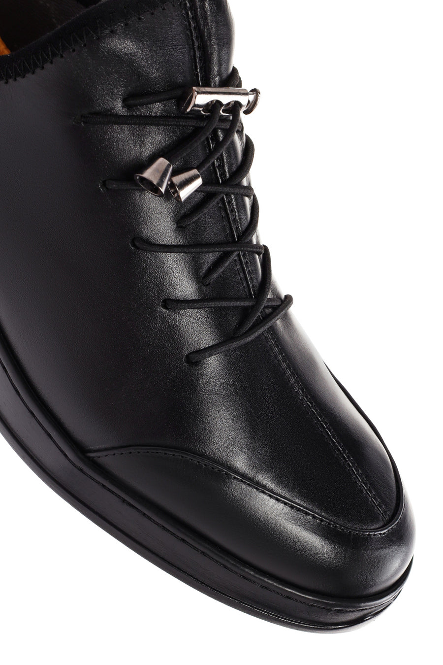 Men's Black Lace-up Leather Comfort Shoes