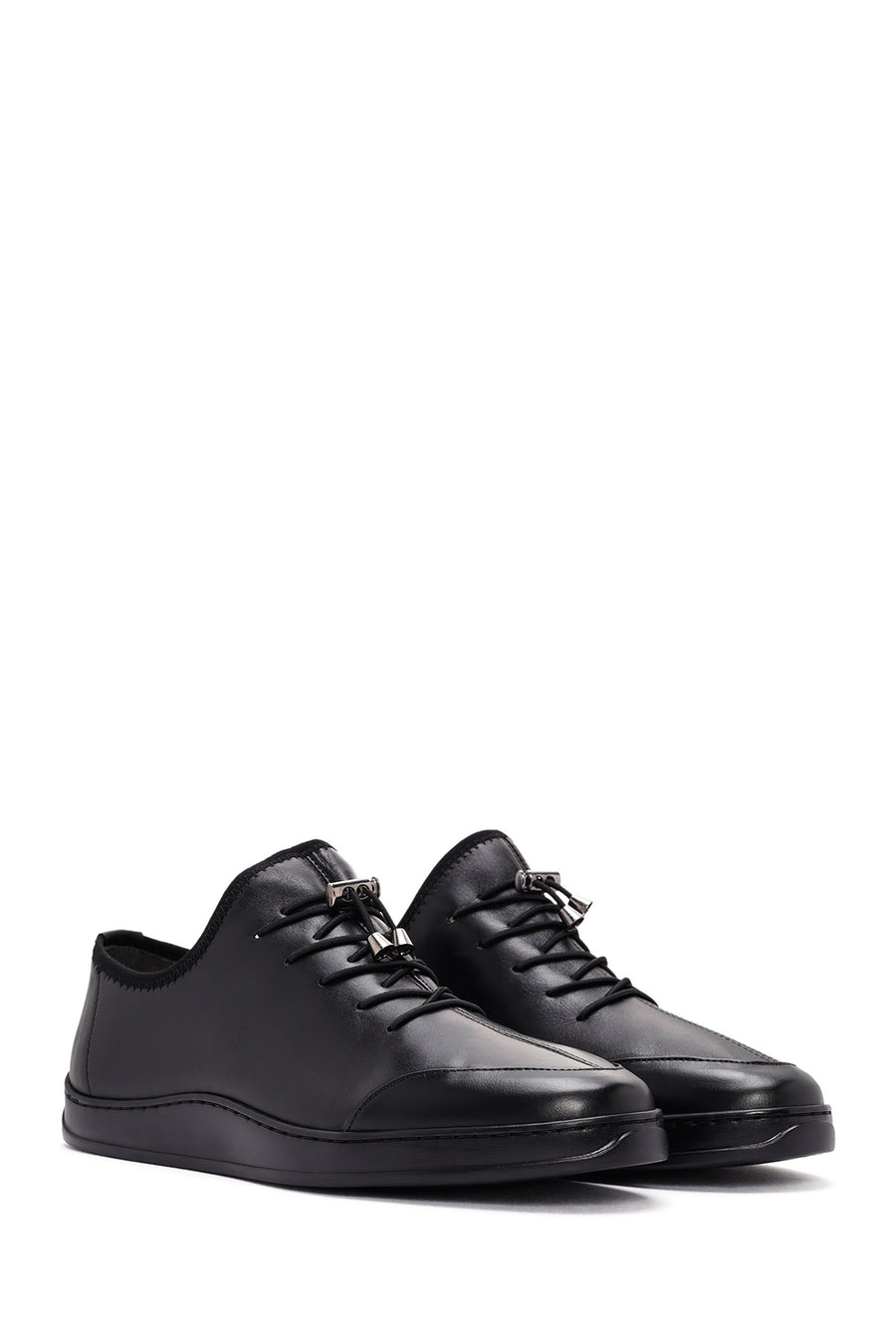 Men's Black Lace-up Leather Comfort Shoes
