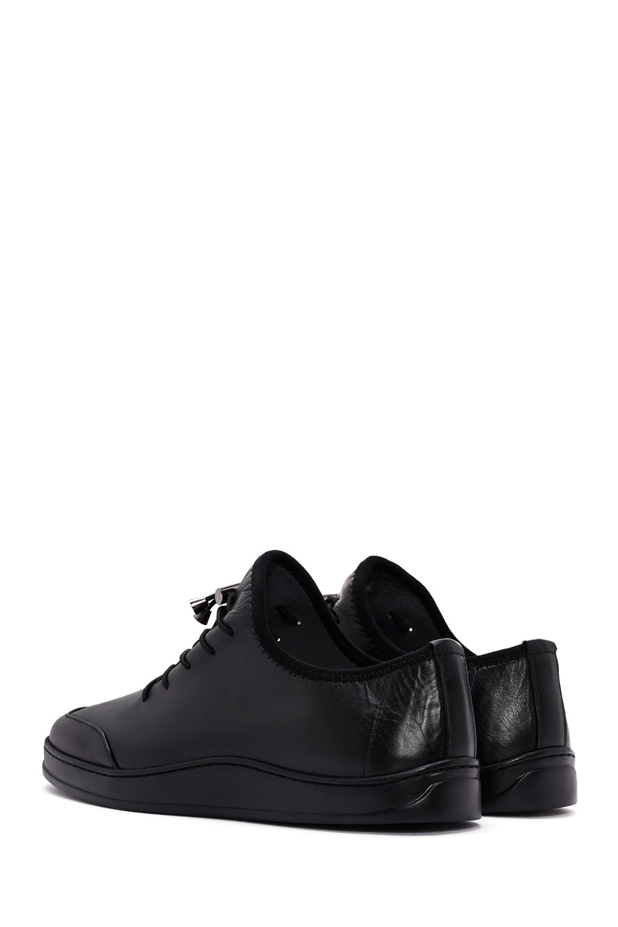 Men's Black Lace-up Leather Comfort Shoes